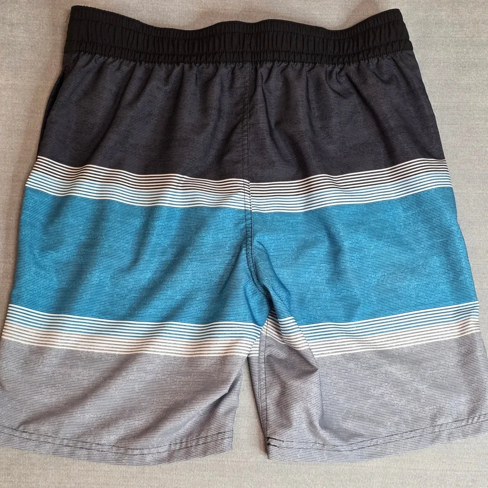 Lot of 2 Men's Board Shorts Swim Trunks Medium Nike ZeroXposur Black Blue Surf